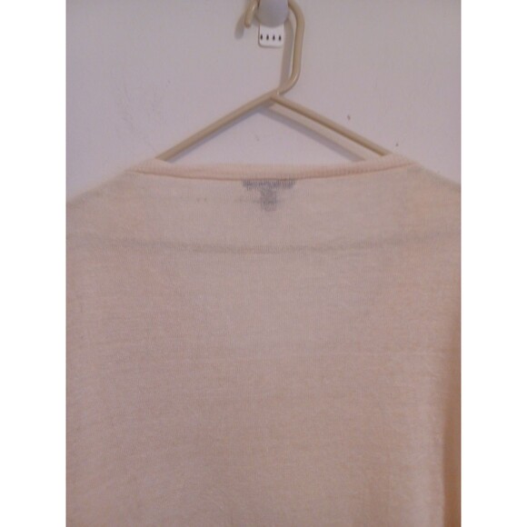 J. Crew Linen Pullover Sweater XL Cream Ivory Longsleeve Casual Lightweight - Picture 9 of 10